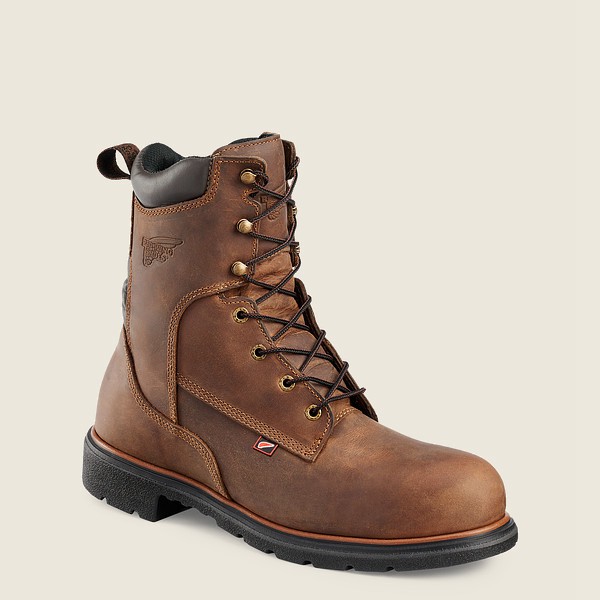 Mens Red Wing Dynaforce® - 8-inch Soft Toe - Work Boots Brown - XRD048792